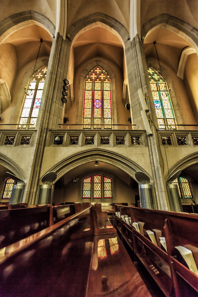 Inside Moore Memorial Church, People's Square, Shanghai - László Hudec's Shanghai