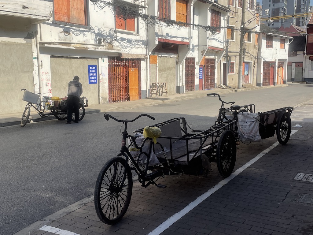 Shanghai Shikumen - a row of lane houses in Qiaojia Road