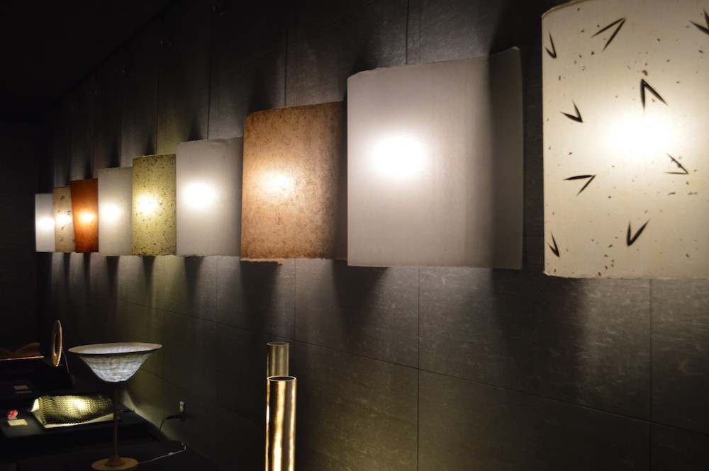 Wall Lights - a range of wall lights with colored shades