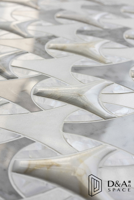 3D Waterjet Mosaic Trident