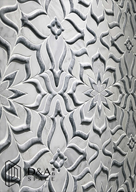 3D Waterjet Mosaic Flower Show