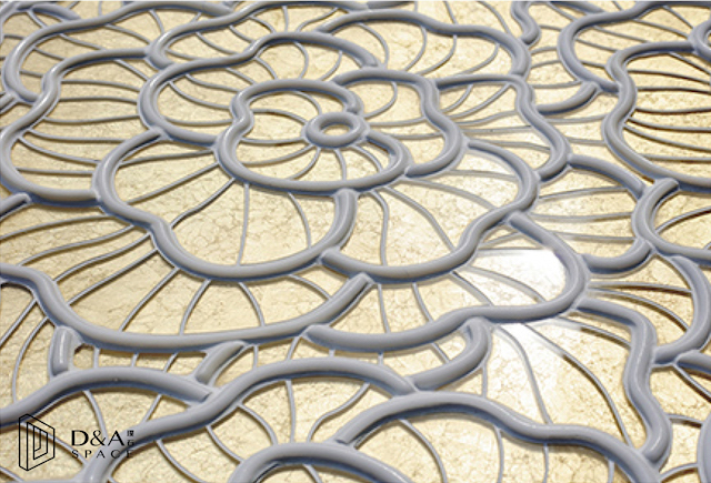 3D Waterjet Mosaic Lotus Leaf