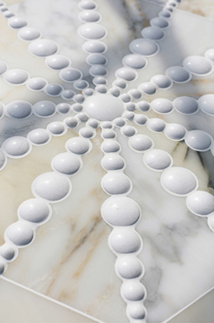 3D Waterjet Mosaic Pearl