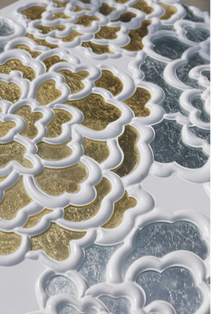 3D Waterjet Mosaic Flower Feeling