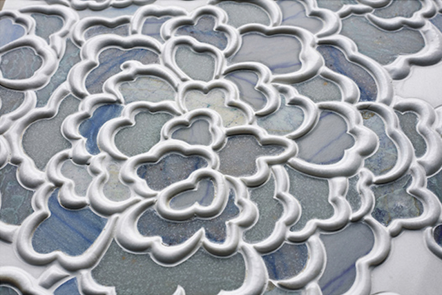 3D Waterjet Mosaic Flower Feeling