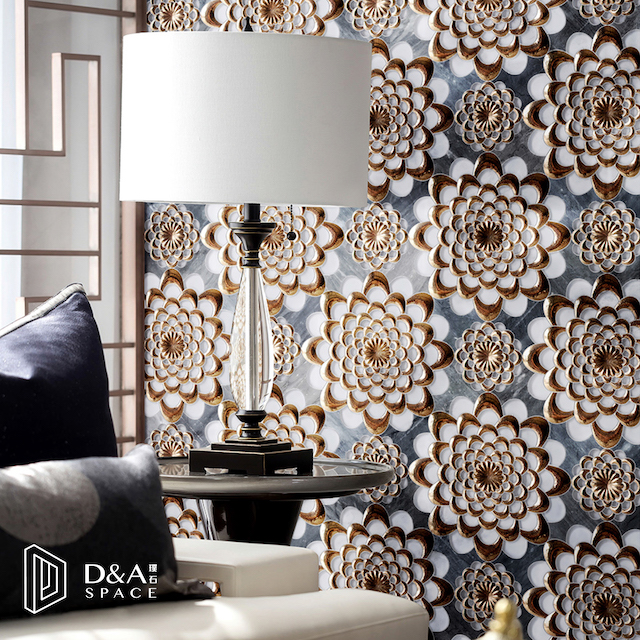 3D Waterjet Mosaic Sunflower