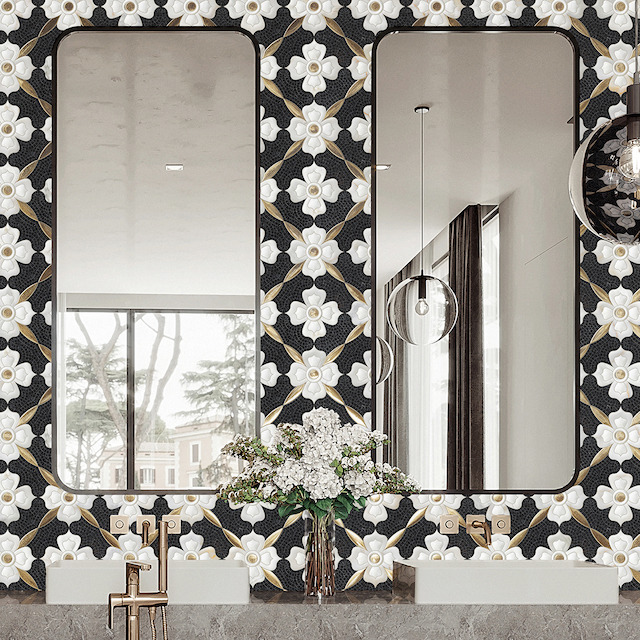 3D Waterjet Mosaic Petal