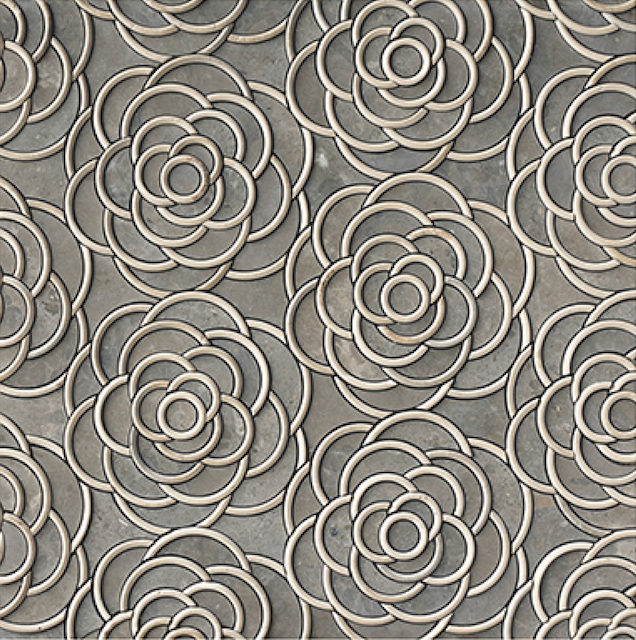 3D Waterjet Mosaic Striving